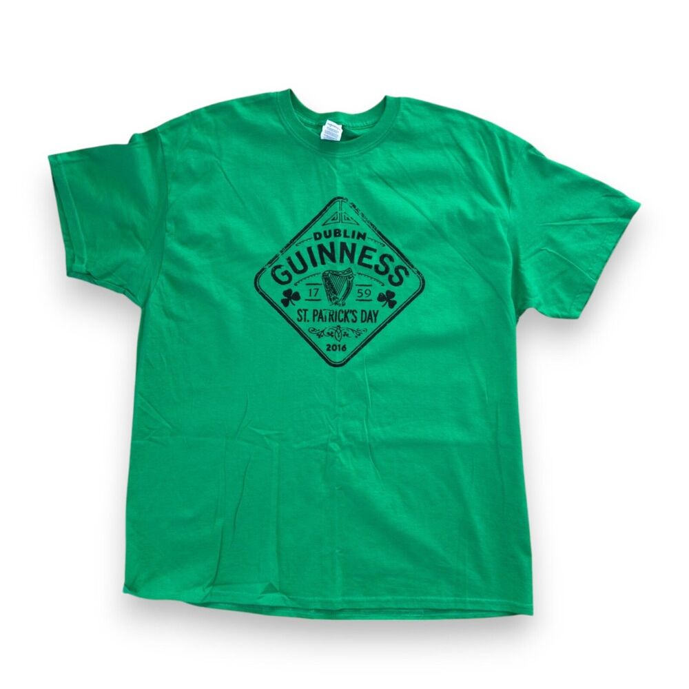 Guinness St Patrick's Day Shirt Mens XL Green Dublin Ireland Beer Tee 2016